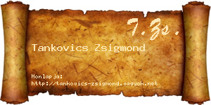 Tankovics Zsigmond névjegykártya