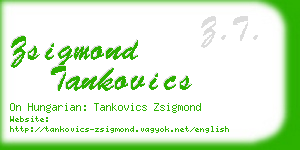 zsigmond tankovics business card